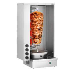 Gás Assador de kebab - 4 queimadores - de bancada - motor inferior - máx. 60kg
