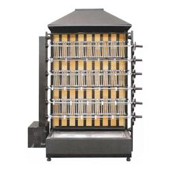 Grill pe carbune cu 6 ţepuşe pentru 30 pui