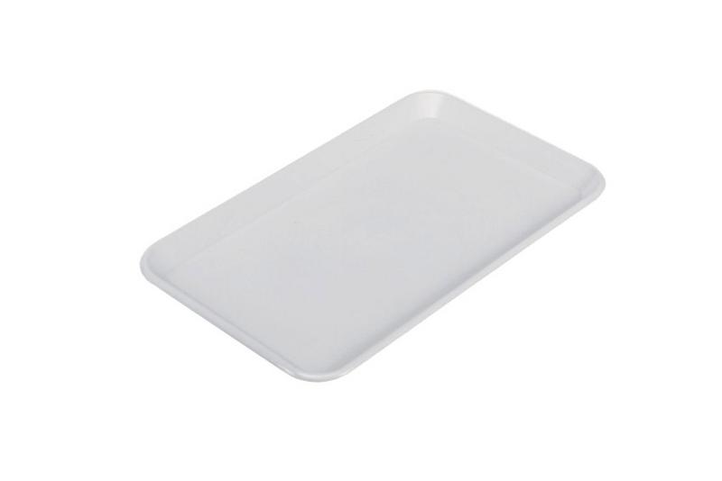 Plateau de présentation rectangulaire - plastique - 300 x 190 x 15 mm - Blanc