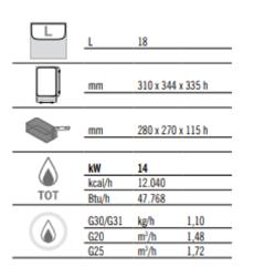 Gasfriteuse - 18 liter - 14 kW - digitale bediening - met aftapkraan