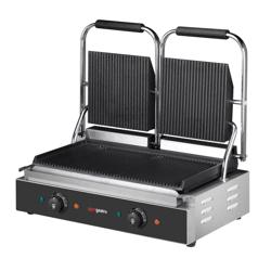 Contactgrill - 3,6 kW - boven & onderkant Gegroefd - Grilloppervlak: 485x235mm