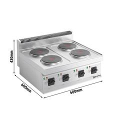 Cucina elettrica - 8 kW - 4 piastre rotonde