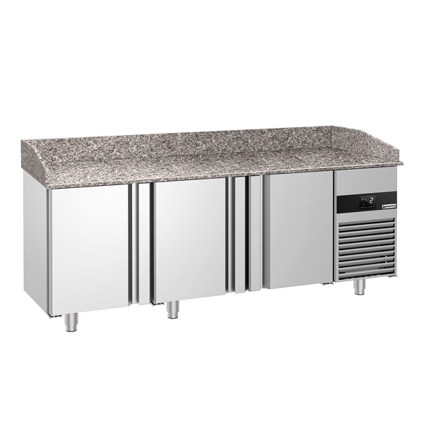 Pizza hazırlık tezgahı PREMIUM - 2100x800mm- 3 kapılı 