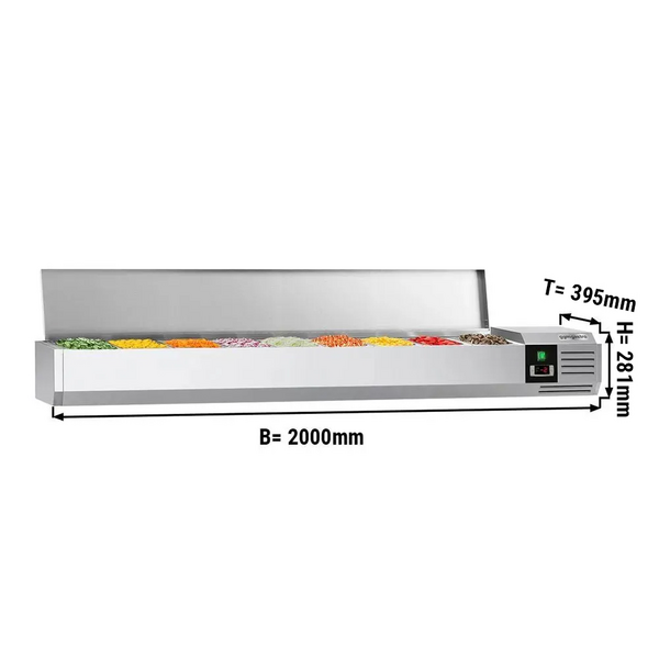 Хладилна витрина PREMIUM 2.0 mx 0.4 m - за 9x 1/3 GN контейнери