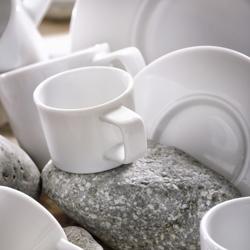 (6 pcs) WHITE DELIGHT - Espresso saucers - Ø130mm - White