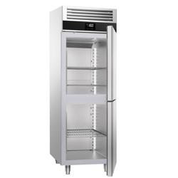 Vrieskast RVS PREMIUM - GN 2/1 - 700mm - 700liter - tot -20°C~-10°C - met 2 glasdeuren - geforceerde koeling, automatische ontdooiing & binnenverlichting