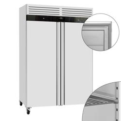 Armoire réfrigérée positive en acier inoxydable ECO – GN 2/1 – 1400 litres – avec 2 portes en inox – intérieur de la porte en plastique