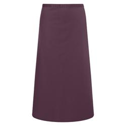 (6 pieces) KARLOWSKY | Basic Bistro Waist Apron – 100×75 cm - Aubergine