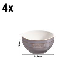 STAUB | CERAMIQUE - Kulhosarja, 4 kpl - Ø 140mm - keraaminen - antiikinharmaa