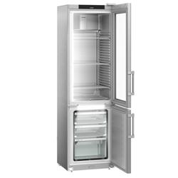 LIEBHERR | Combinación frigorífico-congelador PERFECTION de acero inoxidable - 232 litros - con 1 puerta de cristal y 1 puerta entera