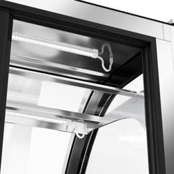 Koel- & Gebaksvitrine - 304 liter - 900mm - dubbel glas - met 3 glazen plateaus - NL