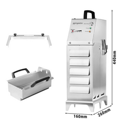 Filtru portabil pentru ulei de prăjit cu baterie - 50 litri/minut - pentru friteuze de max. 20 litri