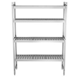 Aluminium GN Shelving Unit Starter Bay – 4 Tier - 1190x360x1685mm - 450kg - Cold Room