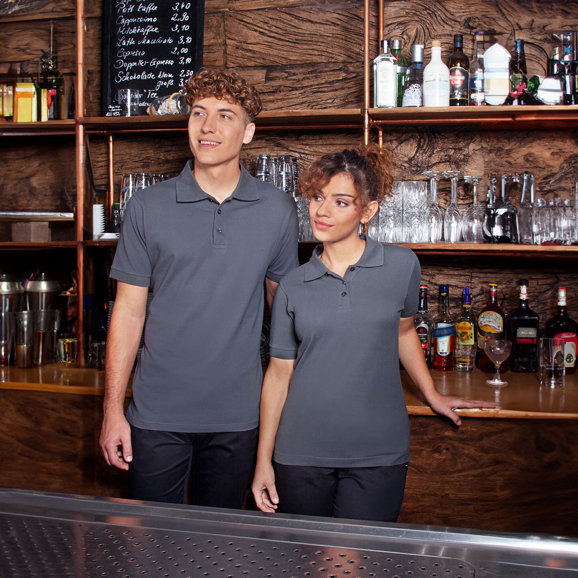 KARLOWSKY | Polo de travail femme Basic - Anthracite - Taille : 3XL
