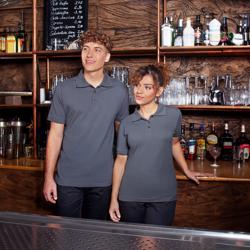 KARLOWSKY | Ladies Workwear Polo Shirt Basic – Anthracite - 3XL - 100% Cotton - 60°C Wash