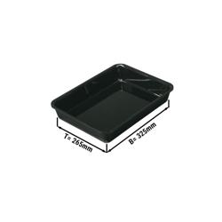 Bandeja de apresentação - Plástico - GN 1/2 - 265x325x50mm - Preto - retangular