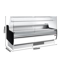 Banco gastronomia professionale - 1935x953mm - Ventilata - 213 L - Vetro dritto - Pannello frontale Bianco - con 1 ripiano - servizio assistito