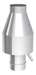Sombrerete deflector de acero inoxidable - Ø400mm - para conductos de ventilación (extracción) - para conducto liso