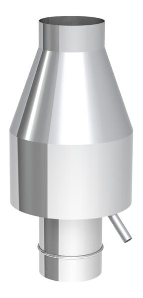 Deflectorkap - Ø400mm - RVS - voor luchtafvoer