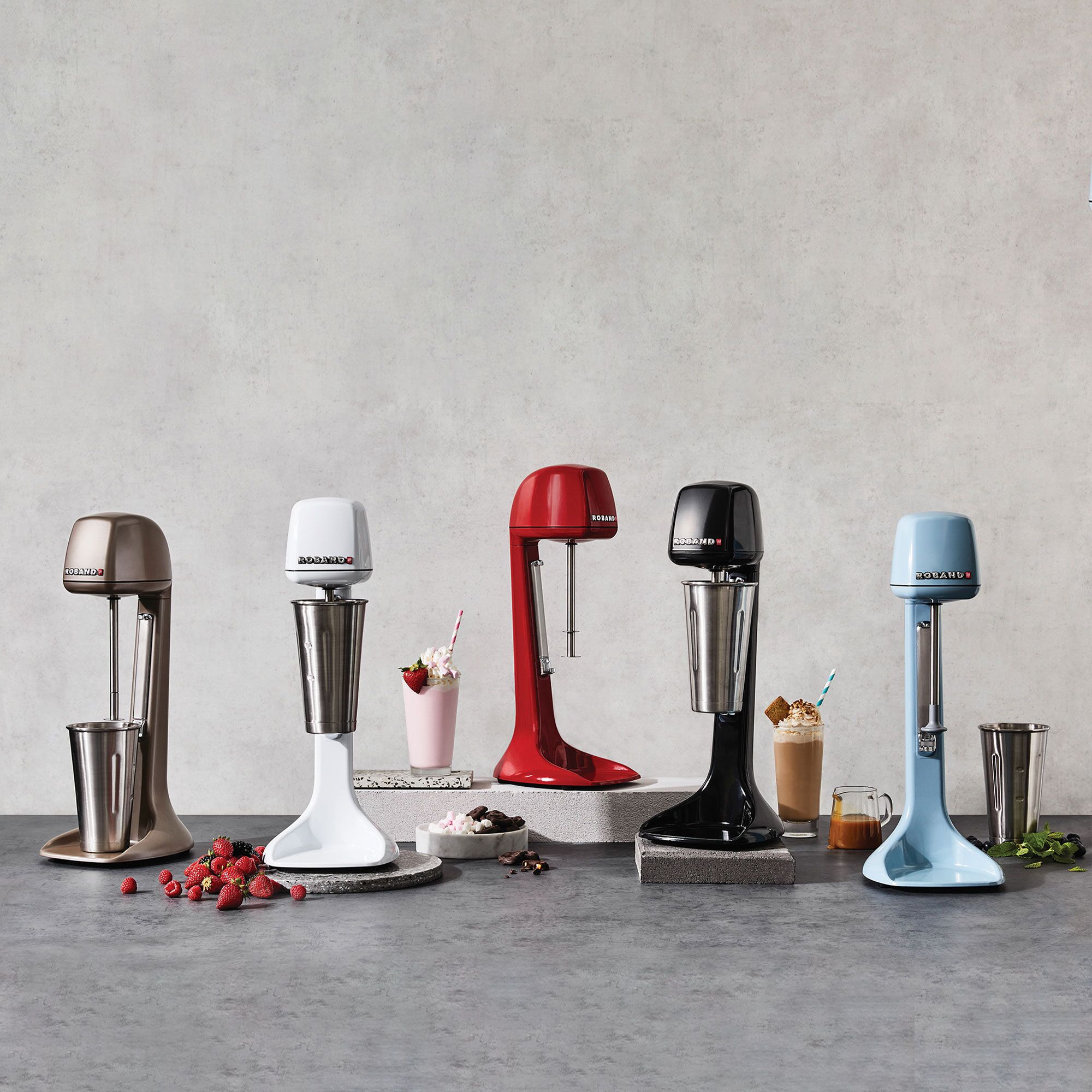 ROBAND Commercial Spindle Milkshake Drink Mixer White GGM