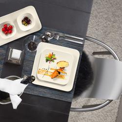 (6 pieces) SELTMANN WEIDEN | Maxim Coup Fine Dining | Porcelain Coupe Dinner Plates – Cream - 260x260 mm - Flat - Square