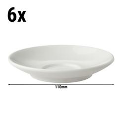 (6 pcs) BART - Soucoupe pour tasse à espresso - Ø110mm - Ivoire