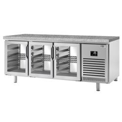 Bakery Counter Fridge PREMIUM PLUS - 2185x800mm - glass doors - granite worktop - double glazing - capacity 610 litres