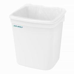 AIR-WOLF | Papelera higiénica con tapa - 8 litros - plástico ABS - blanco