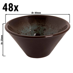 (48 db) TURKEY- Tál - Ø 8 cm 50 ml - Barna / kék