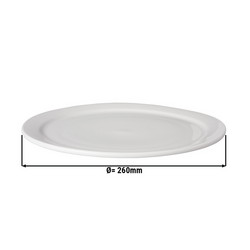 (6 db) BUDGETLINE - Tányér lapos Mammoet - Ø 26 cm - Fehér