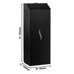 Dispenser di sapone liquido - automatico a sensore - 1000 ml - Acciaio inox - Nero