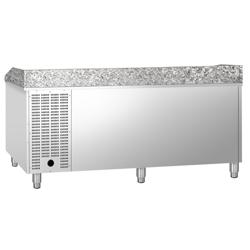 Chladicí stůl na pizzu ECO - 2025x800 mm - se 3 dveřmi - se žulovou pracovní deskou
