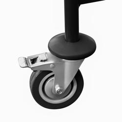 Carrinho de serviço - 800x500mm - com 3 prateleiras - preto