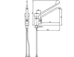 Einloch Mischbatterie 3000 - mit Schwenkhahn & Einhebelmischer
