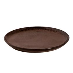 (4 pieces) BAMA COPPER | Flat Stoneware Side Plate – Copper – Ø 210 mm