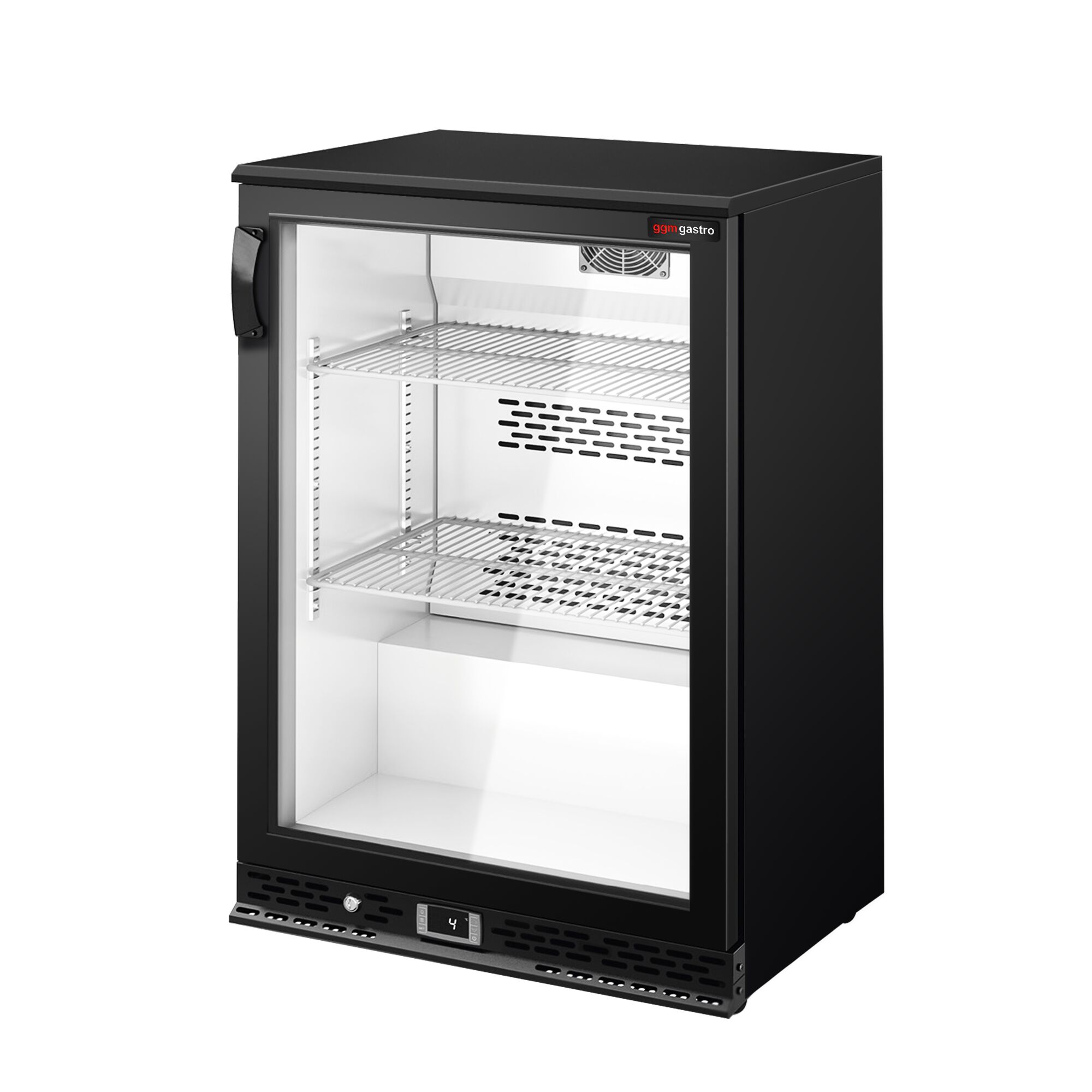 Réfrigérateur de bar – 600 mm – 125 litres – avec 1 porte vitrée battante – Noir