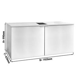 Vatenkoeler zonder koelmachine (voor extern koelaggregaat) - 4x50L fusten (KEG) - 1920x620x990mm