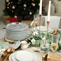 STAUB | Cocotte Round Enamelled Cast Iron Casserole Dish – Ø 220–230 mm – Graphite Grey