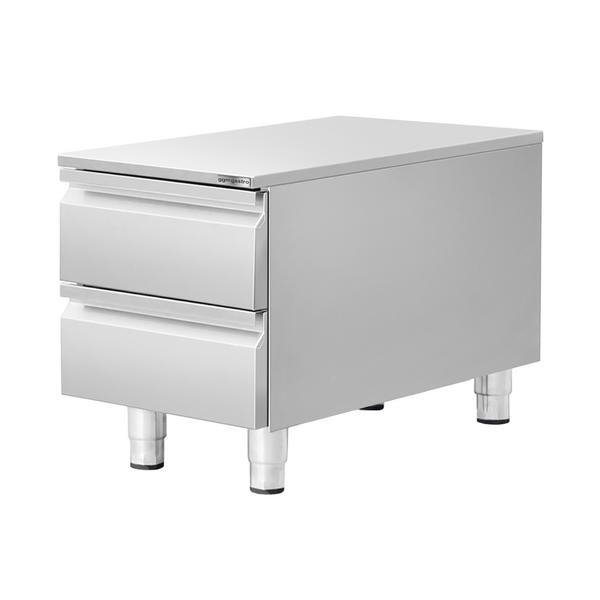 Underbänk- rostfritt stål - 400x620mm - 2 lådor