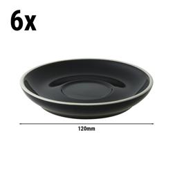 (6 ks) COLORS - Podšálek na kávu - Kulatý - Ø 120 mm - Černá