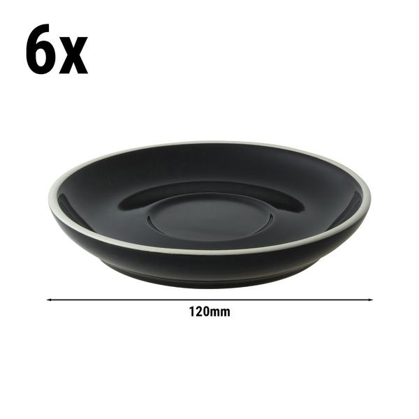 (6 db) COLORS - Kávéscsésze alj - Ø 12 cm - porcelán - Fekete