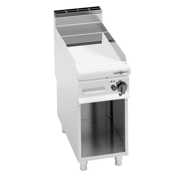 Gasbakplaat - 10kW - Glad - Bakoppervlak: 395x500mm - met open onderbouw