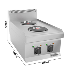 Elektroherd - 4,6 kW - 2 Platten Rund