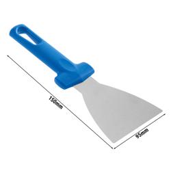 مكشطة عجين مثلثة - ستانلس ستيل - مرن - 150x95mm - مقبض بلاستيكي