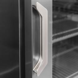 Armoire réfrigérée vitrée positive en acier inoxydable AISI 304 PREMIUM PLUS - GN 1/1 - 745 L - avec 2 portes vitrées & Glissières GN & 8 grilles GN 1/1