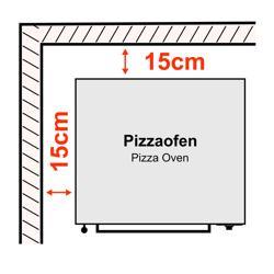 Horno de pizza a gas-4x30 cm
