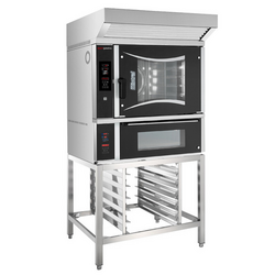 Bakkerij combisteamer - Digitaal - 6x EN 60x40 - incl. pizzaoven, afzuigkap & onderstel