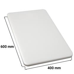 Planche à découper - 40 x 60 cm - Épaisseur 2 cm - Blanc	