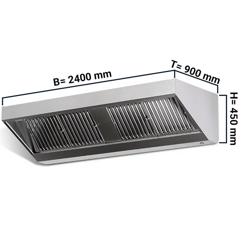 Wandhaube 2,4 m - mit Filter & Lampe