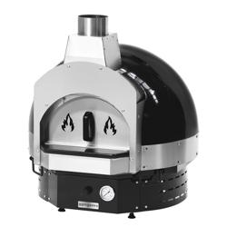 Forno de pizza a lenha - para Ø70cm pizza - Preto - até 400°C - incl. Suporte com prateleira inferior